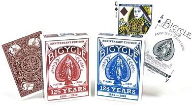 Bicycle Deck 125th Anniversary Edition Burgundy and Blue