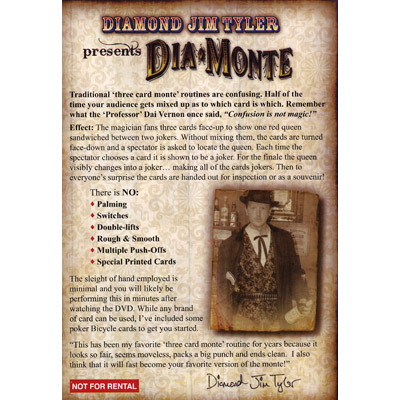 DiaMonte (DVD and Cards) by Diamond Jim Tyler
