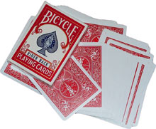 Blank Face Bicycle Cards Red Back x 5