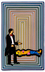 Magic Post Card Floating Lady